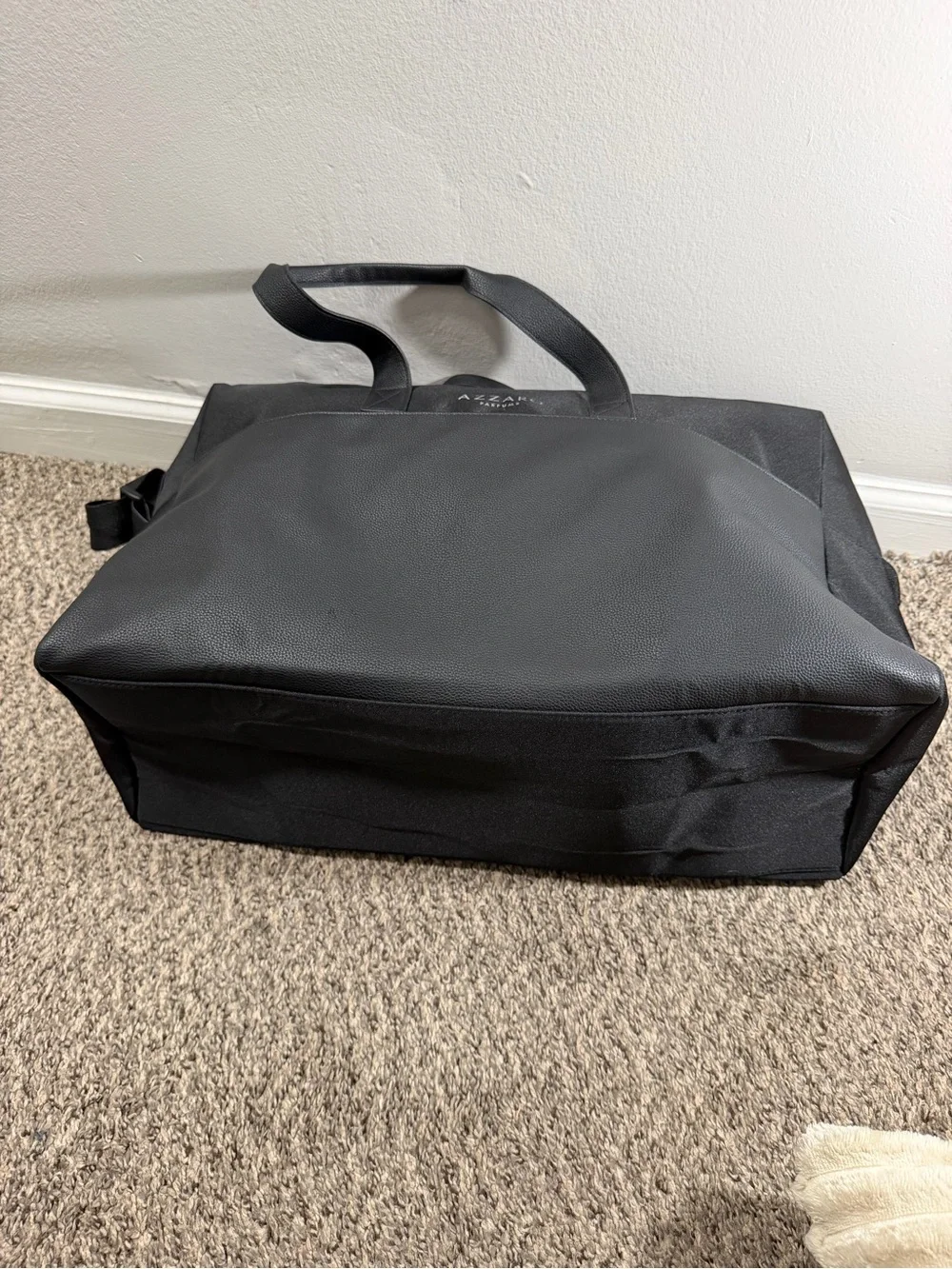 Azzaro Black Men’s Duffel Bag with Dual Carry